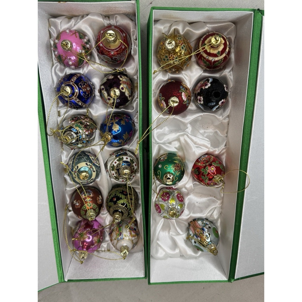 Joan Rivers 2015 - 2016 Russian Inspired Mini Eggs Lot (20)Glass Ornaments Boxes